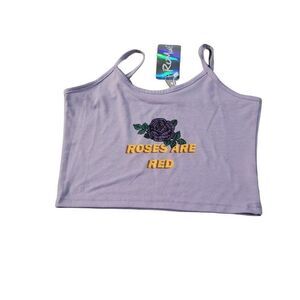 Romwe Womens Purple Sleeveless Scoop Neck Casual Camisole Blouse Top Small